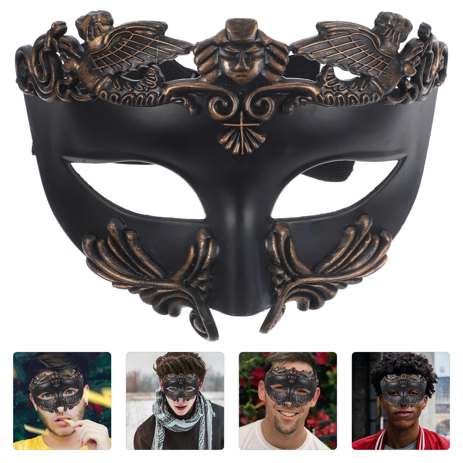 Masquerade Mask Half Face Costume Party Mask Decor Halloween Costume Accessory