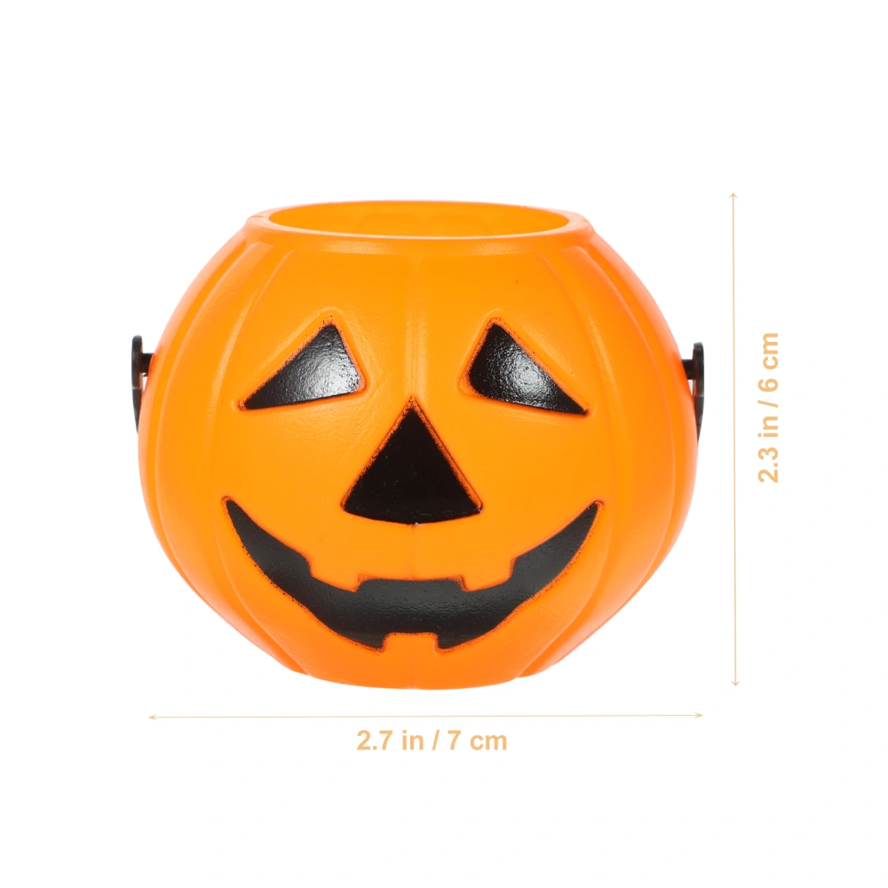 6Pcs Halloween Party Adorable Pumpkin Shaped Candy Bucket Halloween Candy Storage Bucket