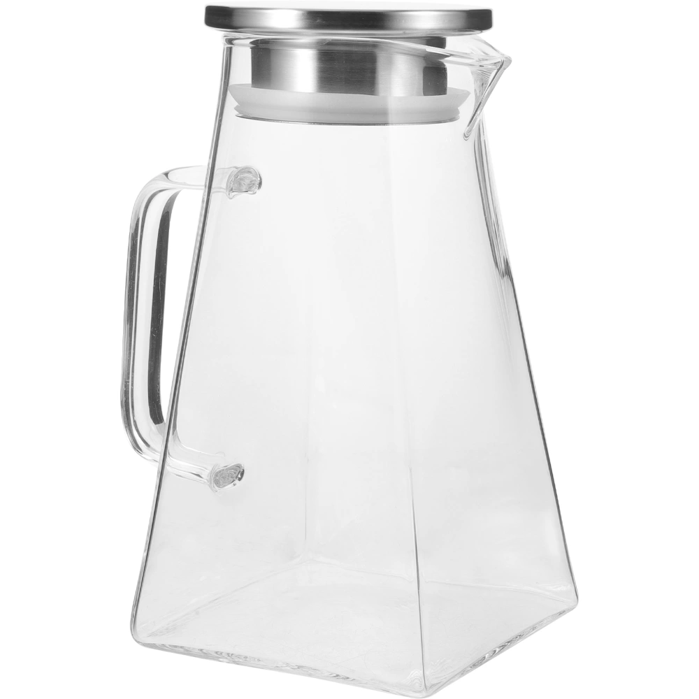 Glass Pitcher Cold Water Jug Juice Tea Beverage Kettle Glass Large Capacity Tea Pitcher