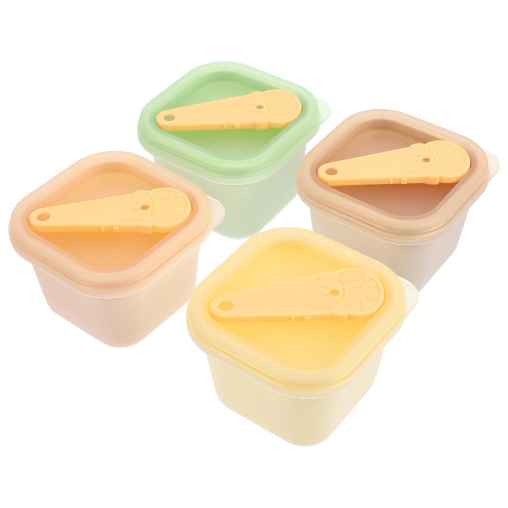 4Pcs Ice Cubes DIY Molds with Lids Sticks Ice Cream DIY Mold Popsicles DIY Molds for Home