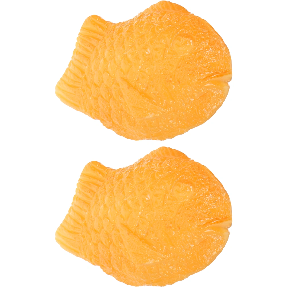 2pcs Artificial Japanese Food Taiyaki Realistic Food Simulation Lifelike Taiyaki Food Model for Display