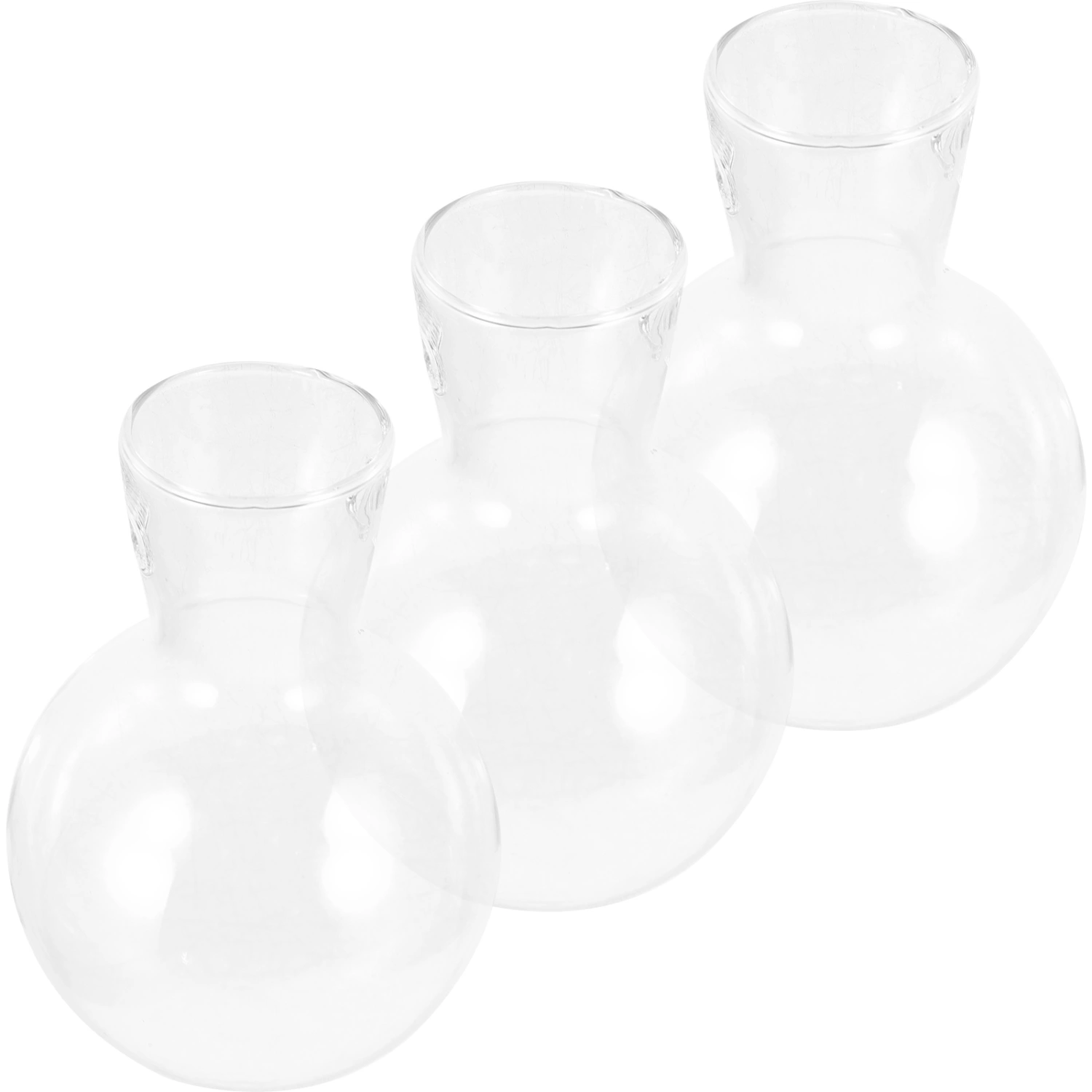 3Pcs Hydroponic Container Transparent Glass Vase Hanging Planter Water Planting Vase Glass Planter