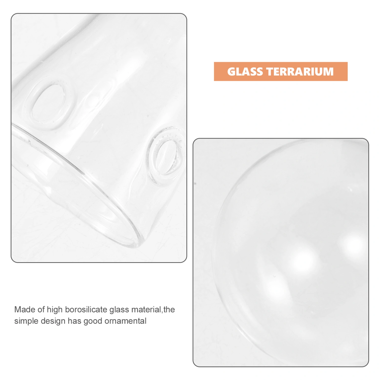 3Pcs Hydroponic Container Transparent Glass Vase Hanging Planter Water Planting Vase Glass Planter