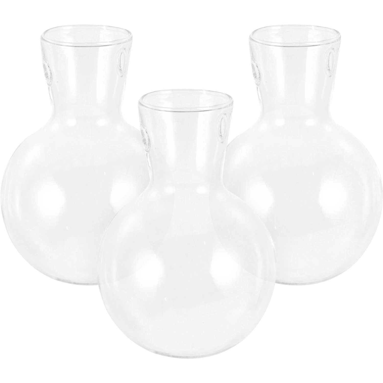 3Pcs Hydroponic Container Transparent Glass Vase Hanging Planter Water Planting Vase Glass Planter