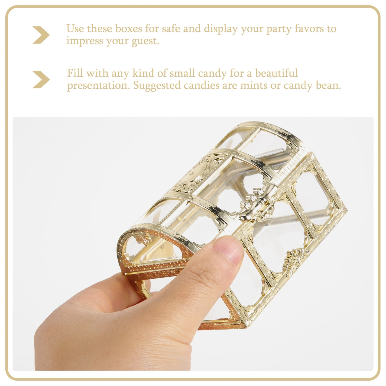 2pcs Vintage Jewelry Boxes Plastic Treasure Chests Rings Storage Cases for Wedding