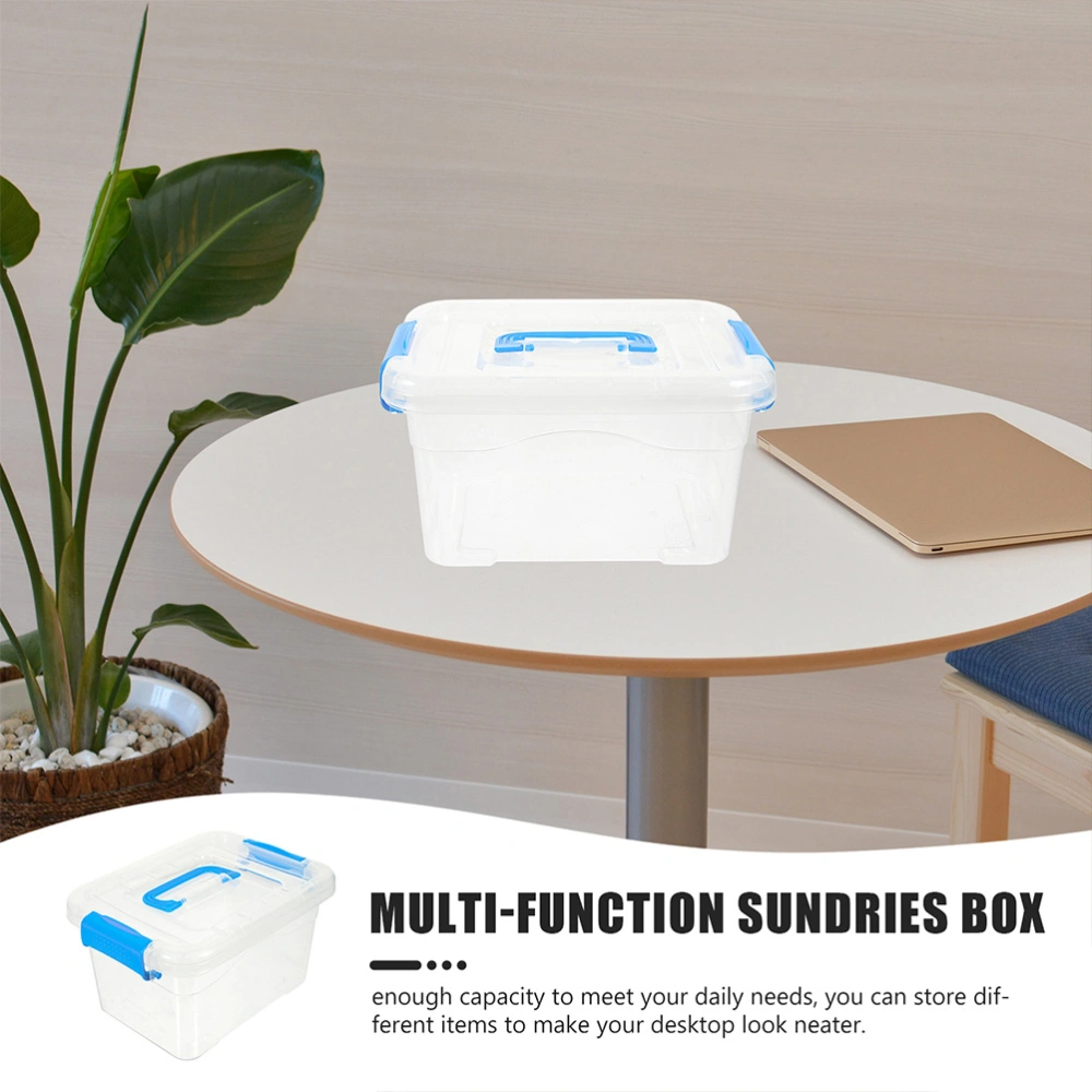 6pcs Plastic Storage Boxes with Lids Plastic Container Box Desk Car Storage Boxes