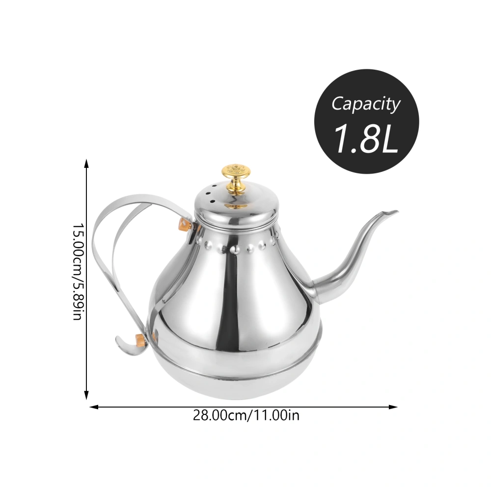 Stainless Steel Tea Pot with Strainer Kitchen Thicken Metal Tea Pot Loose Tea Water Kettle