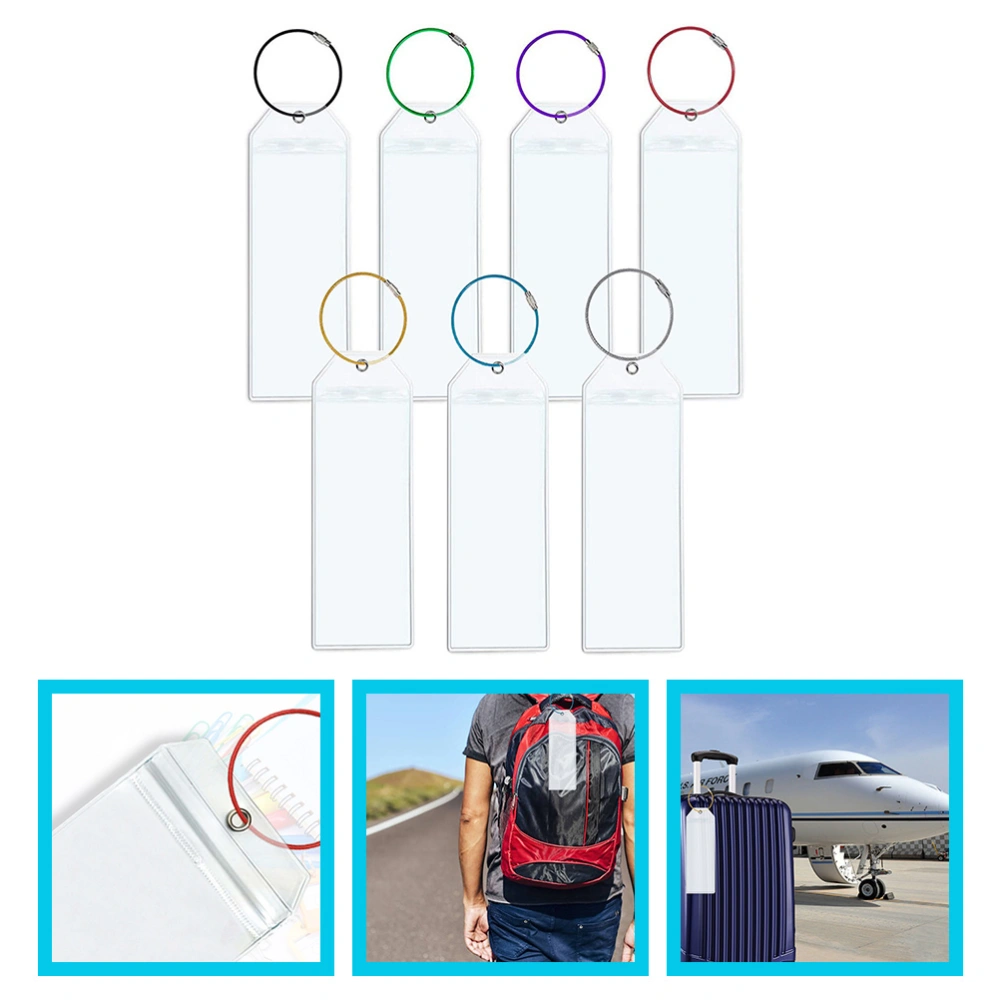 8pcs Portable Luggage Tags Baggage Handbag ID Tags Suitcase Tag Name Holders for Traveling