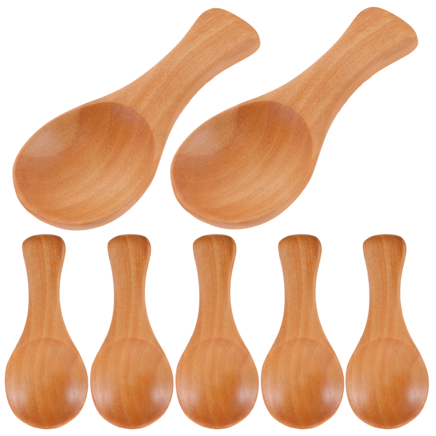 10pcs Mini Wooden Spoons Wooden Ice Cream Scoop Wood Spoon for Sugar Salt Tea Leaf Short Handle Spoons