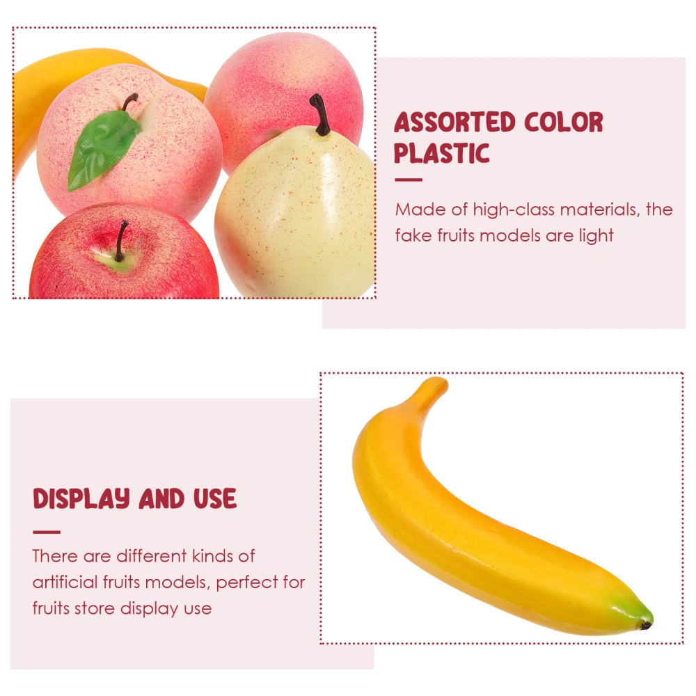 5pcs Lifelike Fruits Adornments Fake Fruits Props Artificial Fruits Decors Photo Props