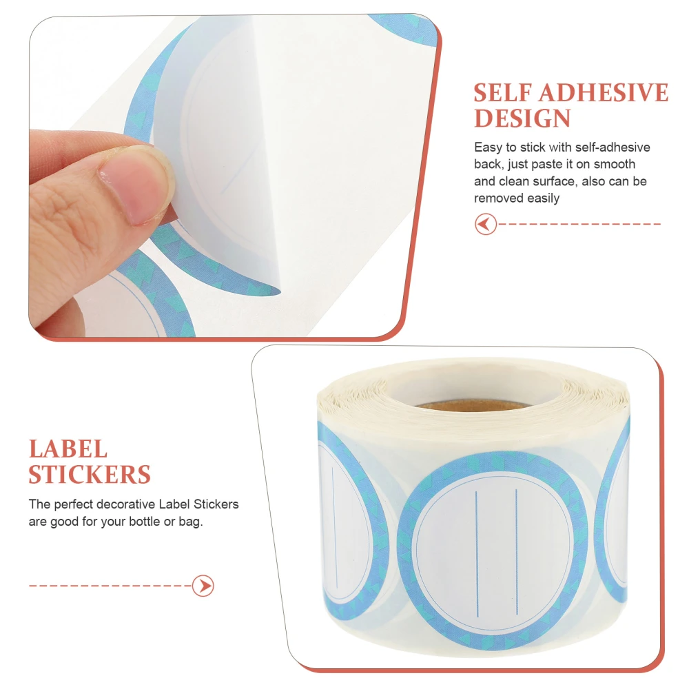 1 Roll of Portable Bottle Stickers Multipurpose Label Stickers Blank Food Labels Convenient Bottle Stickers