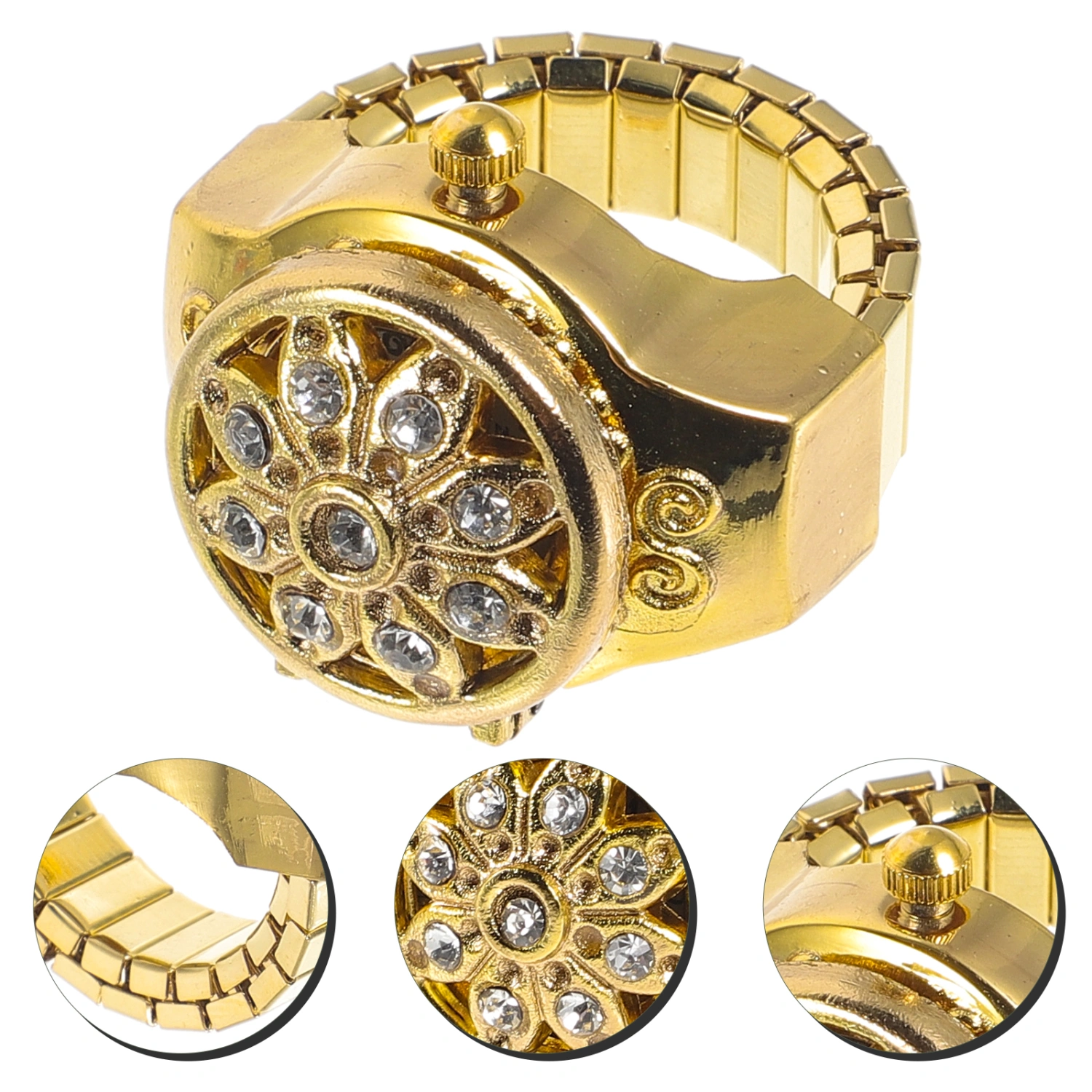 Ring Watch Finger Ring Watch Fashionable Women Men Watch Finger Ring Watch
