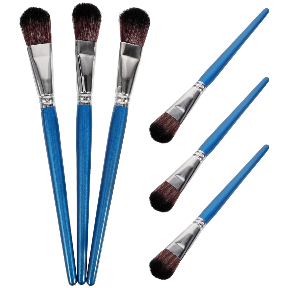 6pcs Painting Brushes Nylon Paint Brushes Set Paintbrushes Nylon Hair Artist Acrylic Paint Brushes