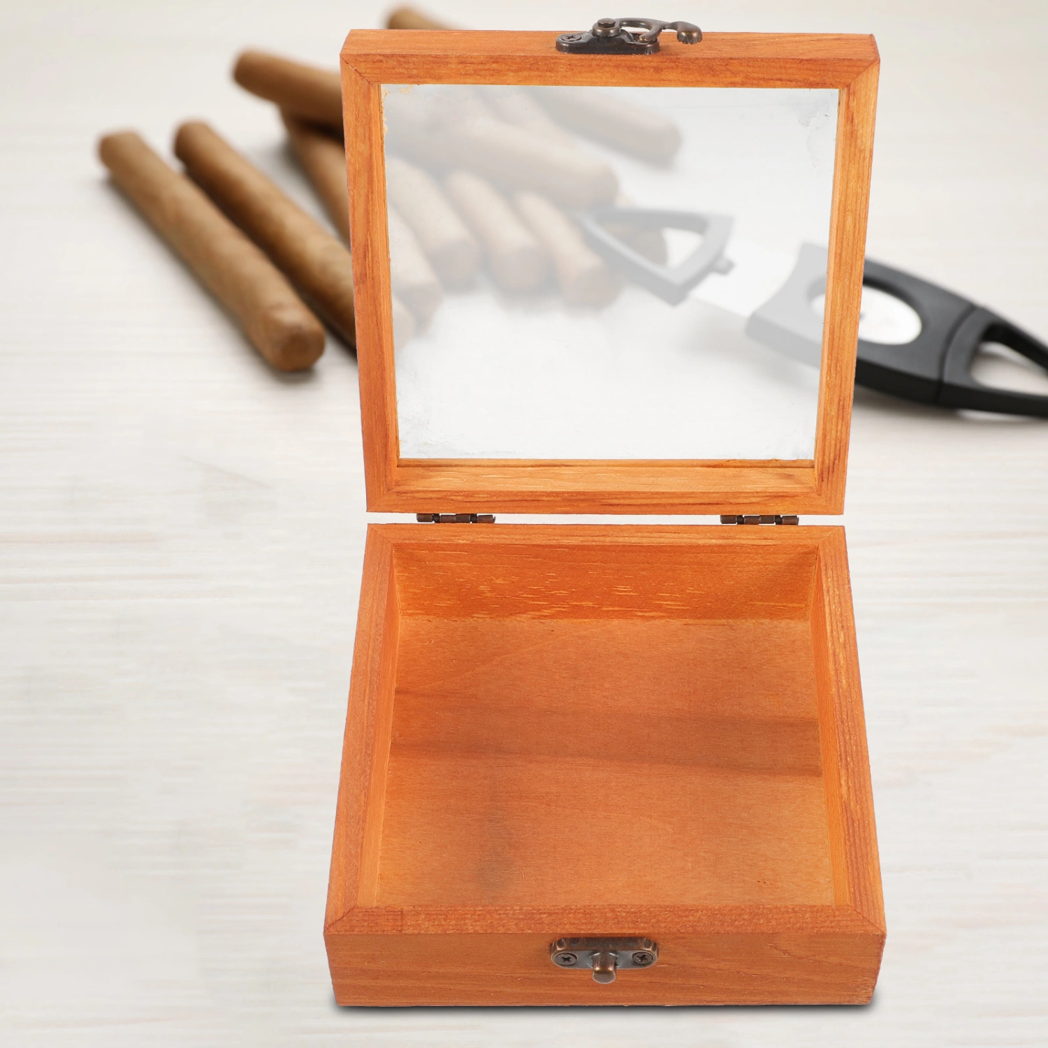 Versatile Wooden Cigar Box Reusable Travel Humidor Box Vintage Wooden Storage Box
