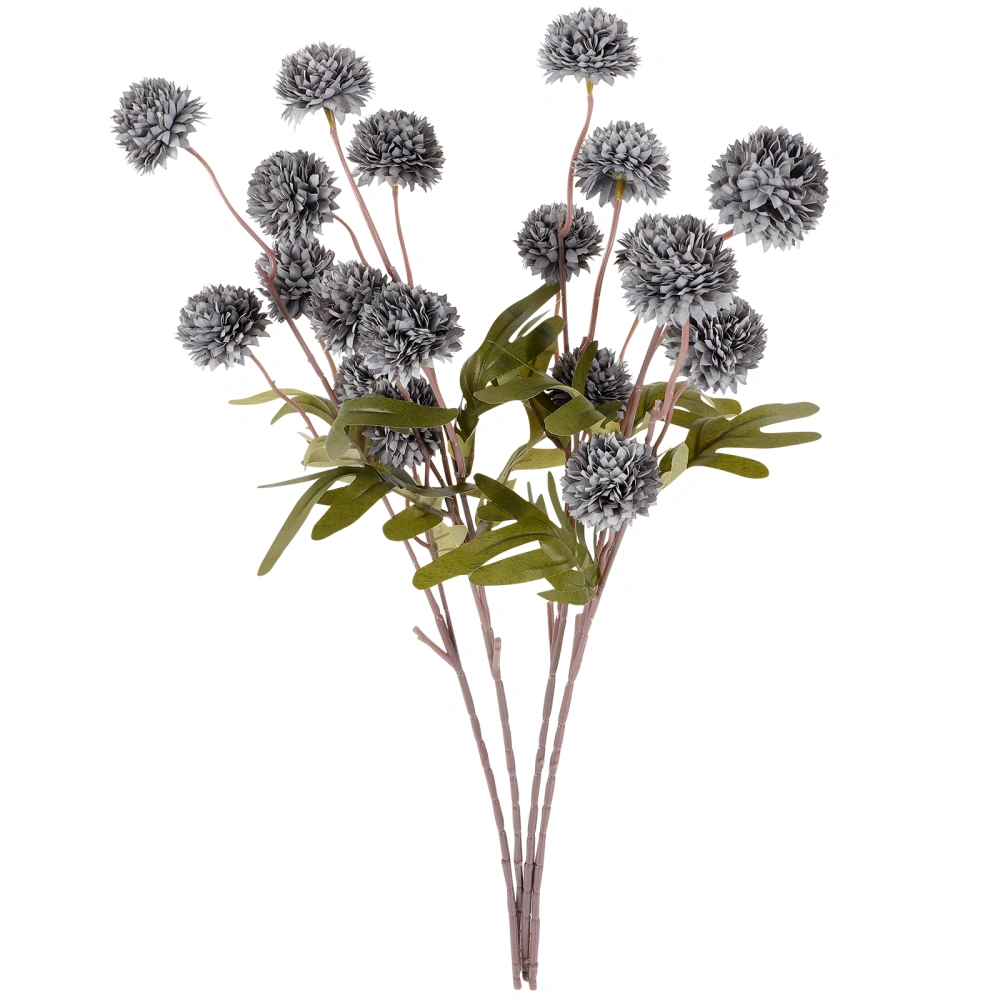 4Pcs Artificial Flowers Plastic Dandelion Flower Plants Dandelion Decor Vase Ornament for Decorating