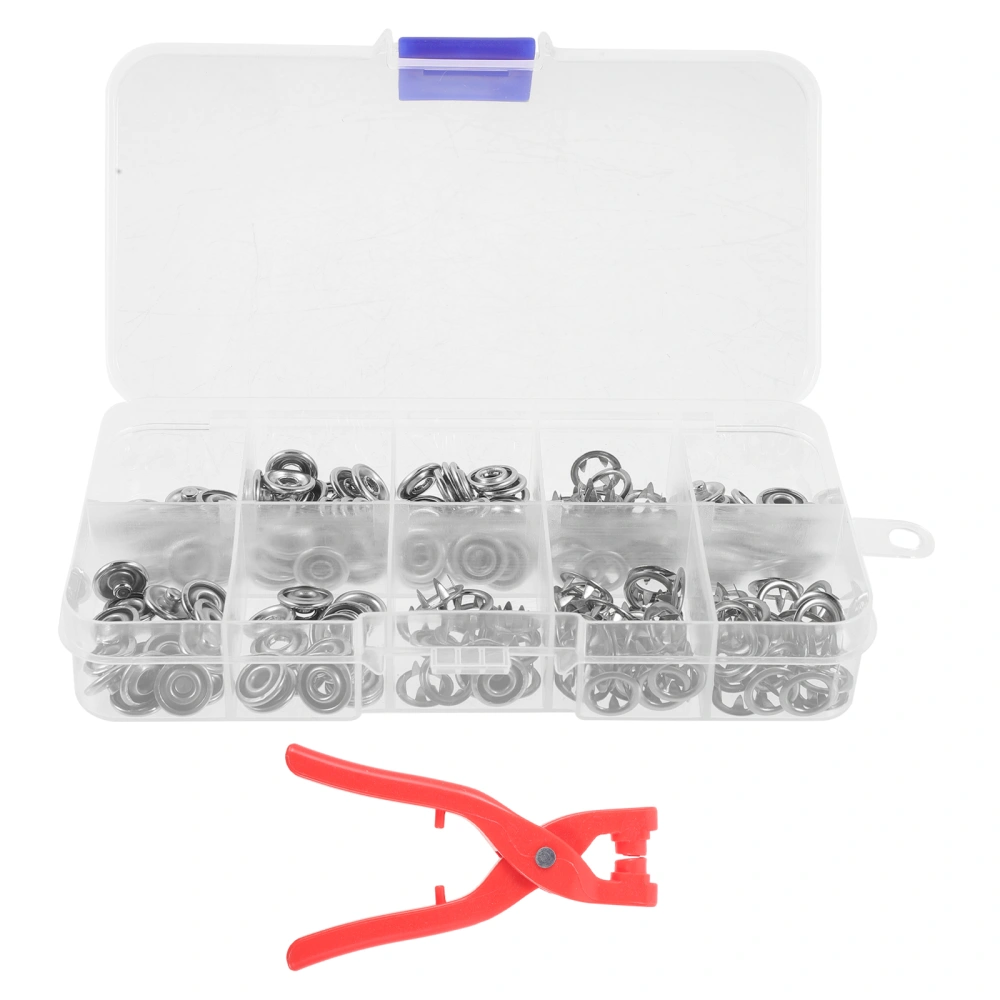 50 Sets of No-Sew Button Fasteners Studs Metal Snaps Buttons with Fasteners DIY Clothes Bag Buttons