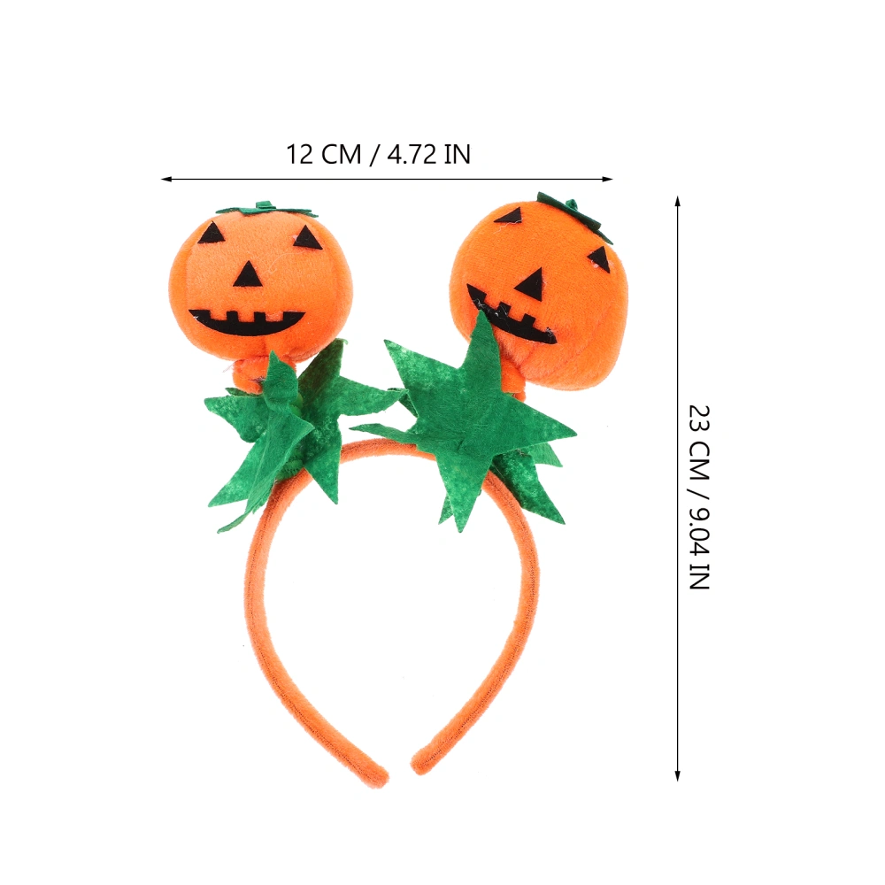 2Pcs Halloween Pumpkin Hairband Halloween Party Cosplay Headband Pumpkin Elements Headband