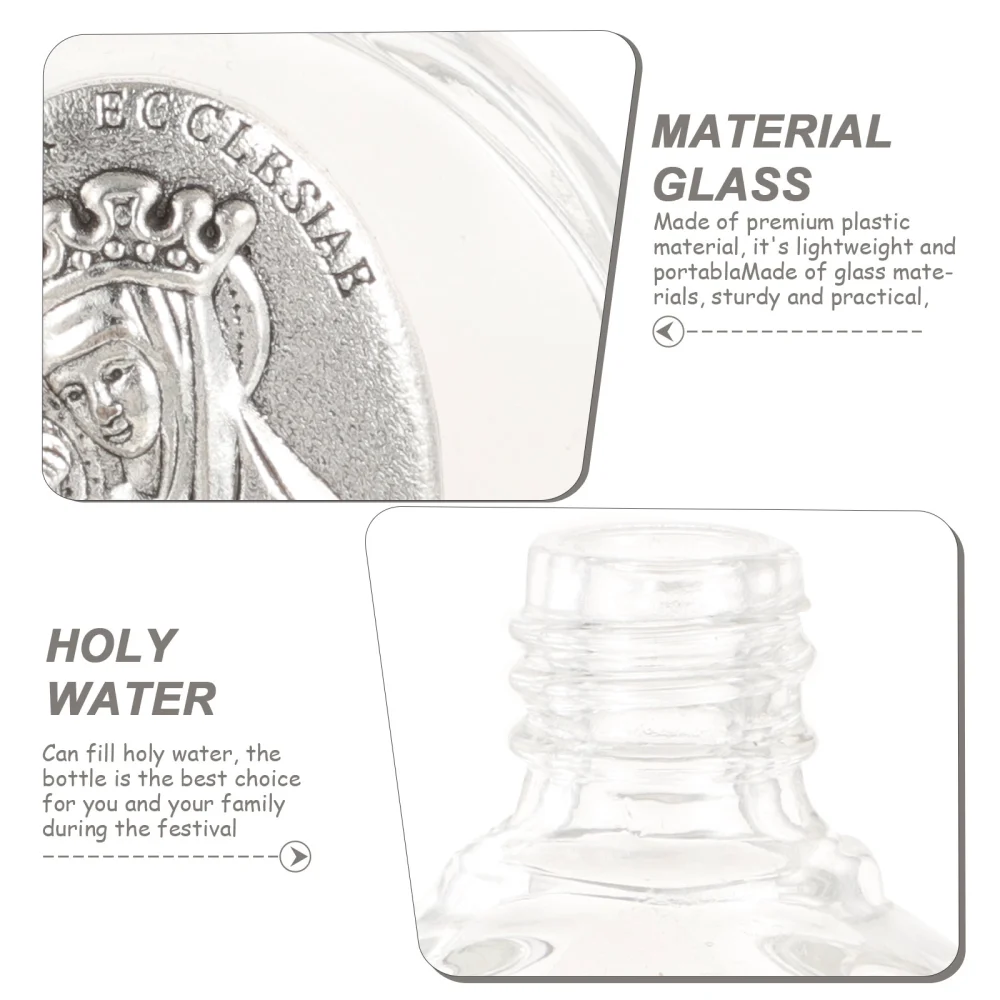 2Pcs Glass Holy Water Bottle Church Use Holy Water Bottle Delicate Holy Water Bottle Church Supplies