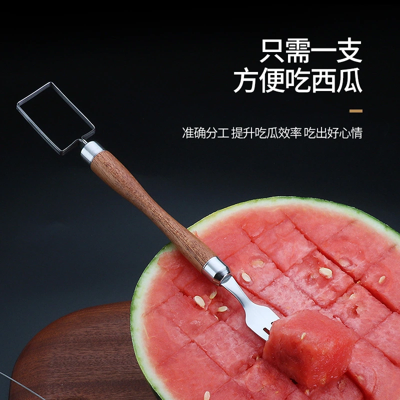 Watermelon Cutter Fork Stainless Steel Watermelon Slicer Metal Fruit Cutter Fork Fruit Slicer