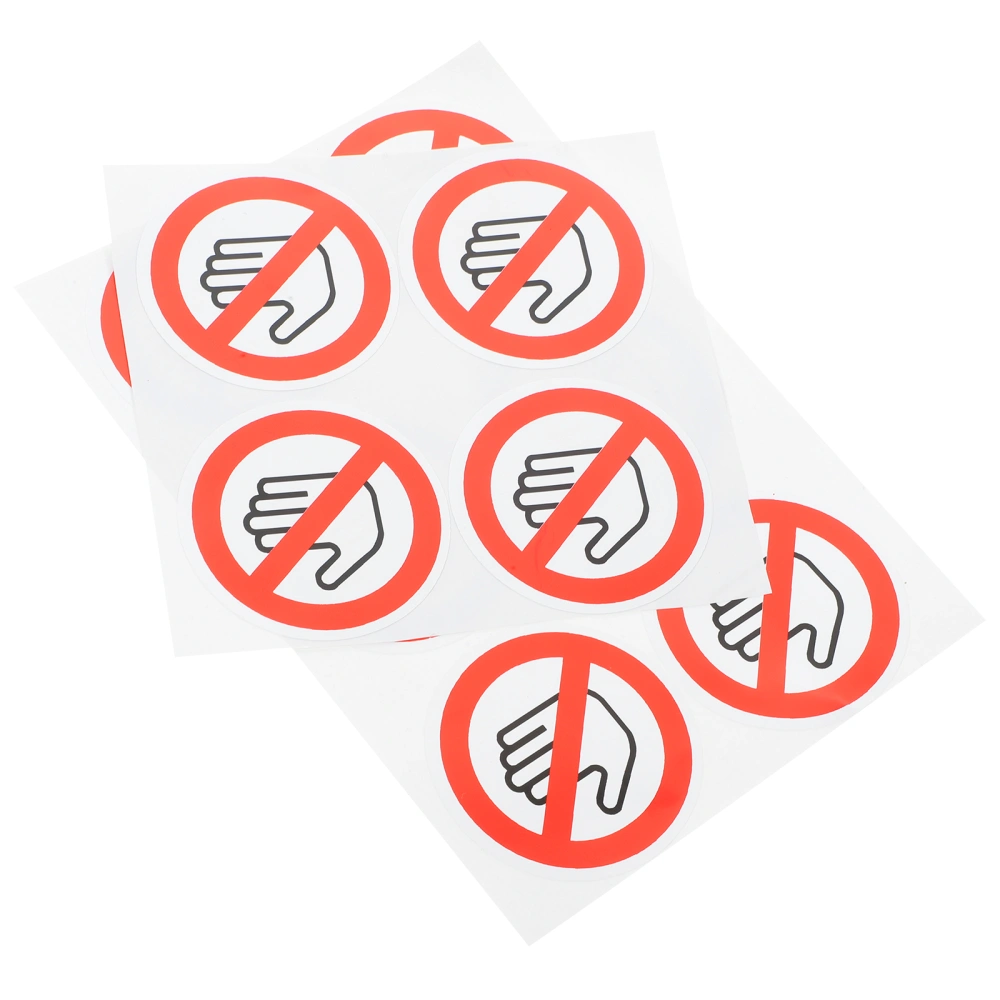 10pcs Do Not Touch Sticker Do Not Use Hand Signs Self Adhesive Decal No Touch Sign