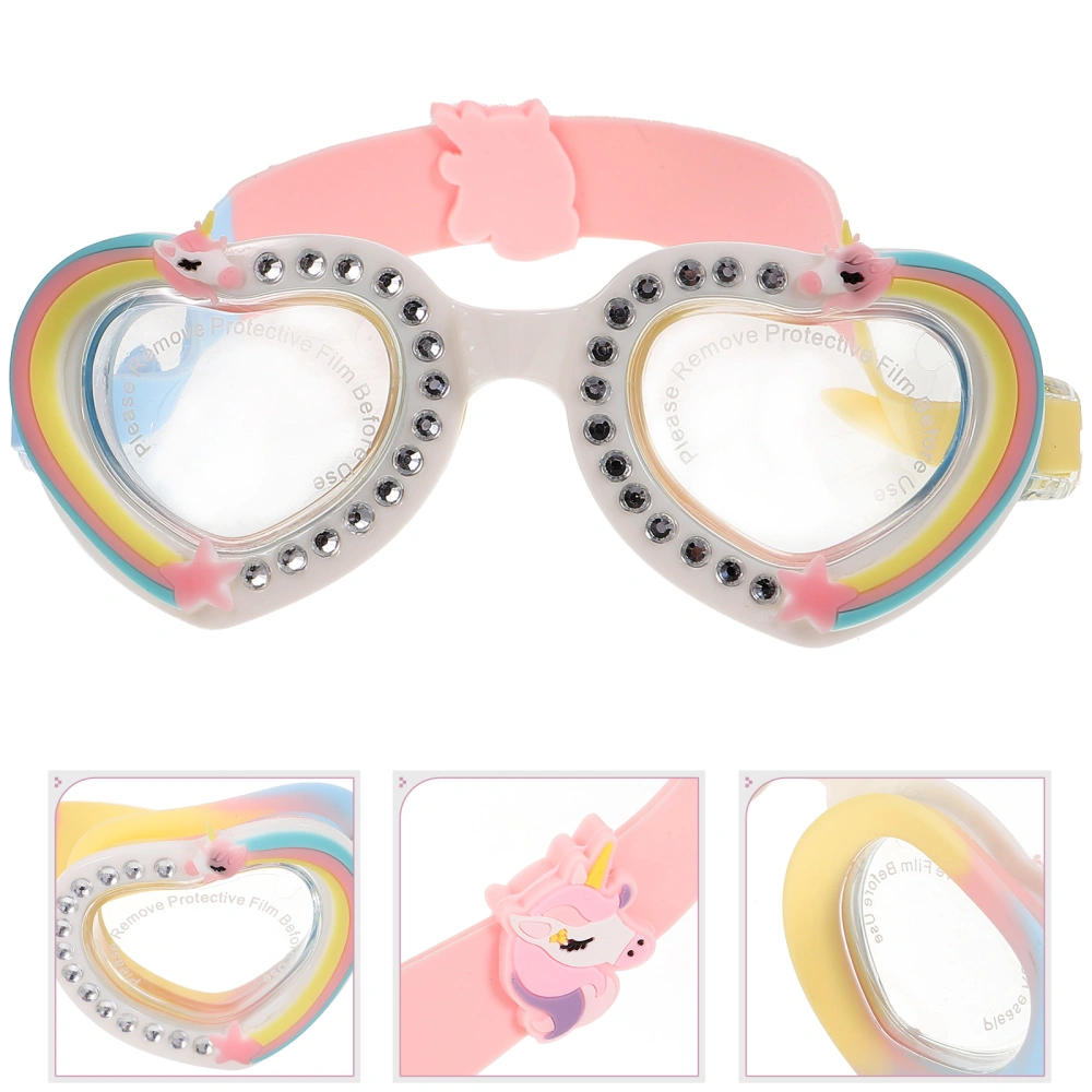 Swimming Goggle for Children Kids Swim Eye Protector Heart Shape Swim Goggle Toddlers Goggle