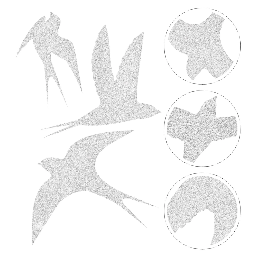 20 Sheets of Window Decals Anti-collision Window Stickers Bird Shaped Window Decals