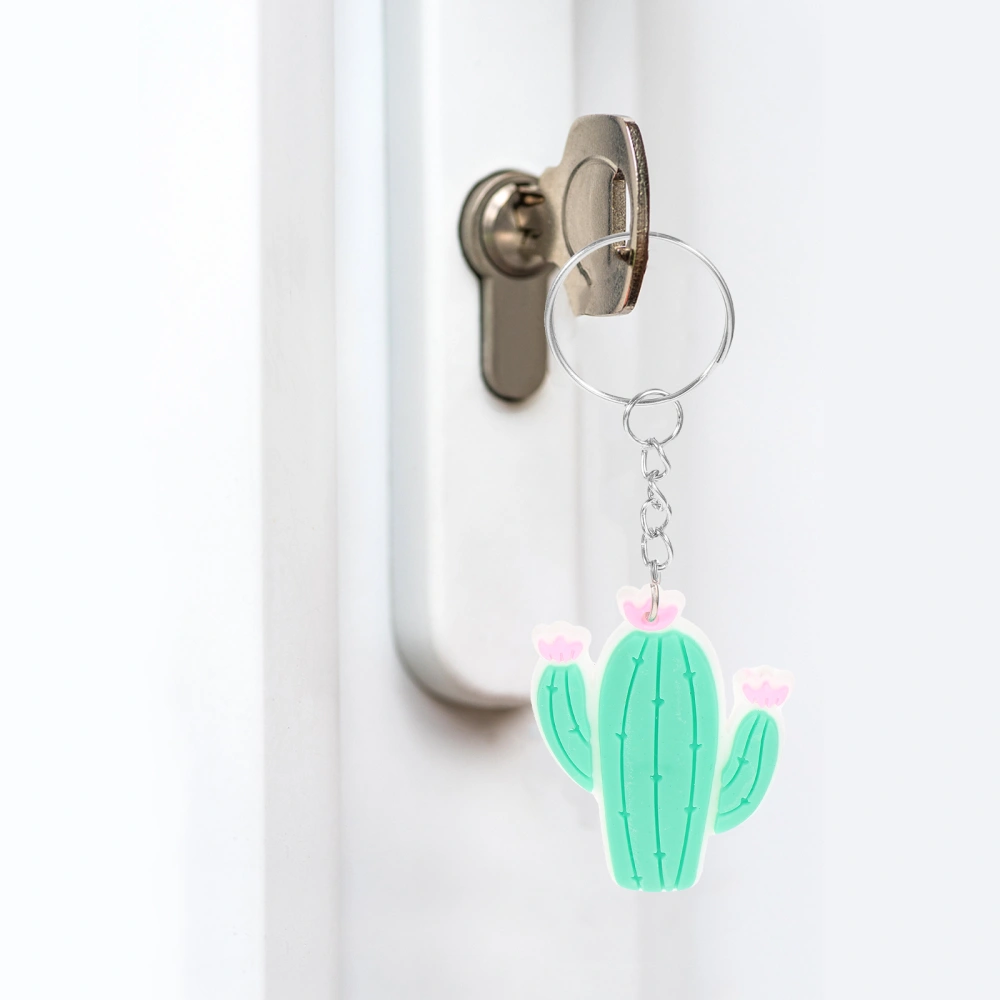 10pcs Cactus Keychain Cute Keychain Bag DIY Pendant Lovely Cactus Keychain Bag Hanging Pendant