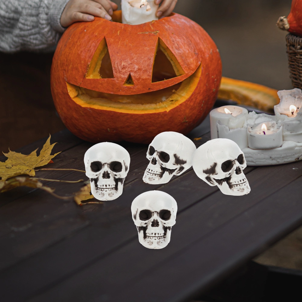 10pcs Halloween Skeleton Head Small Skulls Mini Skulls Halloween Party Props