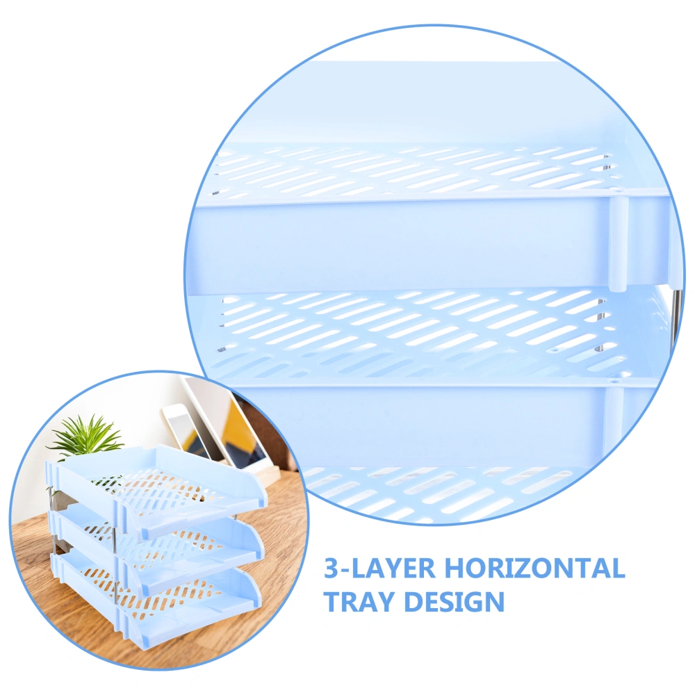 Paper Letter Tray Desk Organizer 3-tier Document Letter Tray Office File Paper Tray Vertical File Sorter