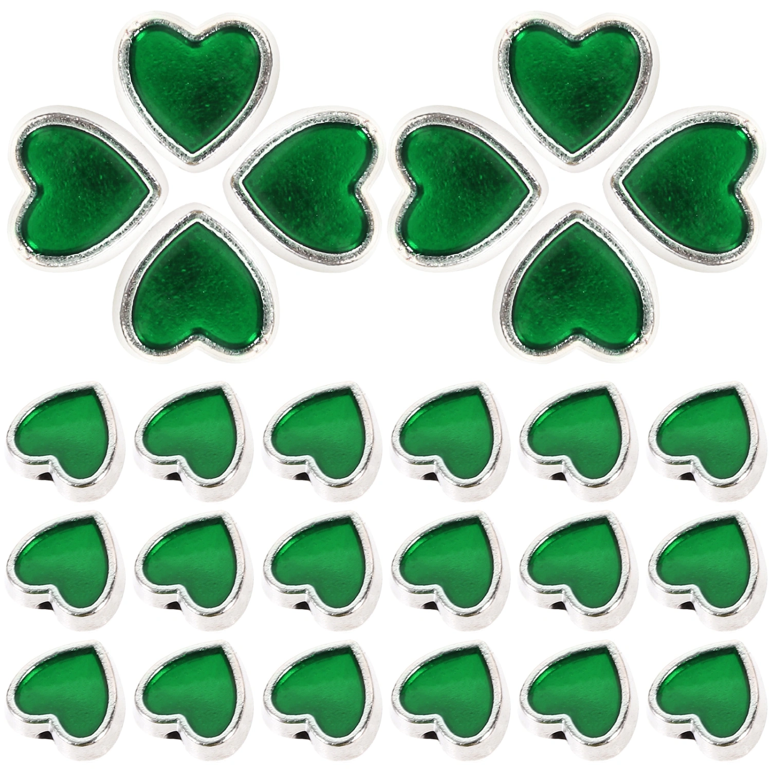 100pcs Bracelet Making Kit Beads Heart Spacer Beads Spacer Beads for Jewelry Making