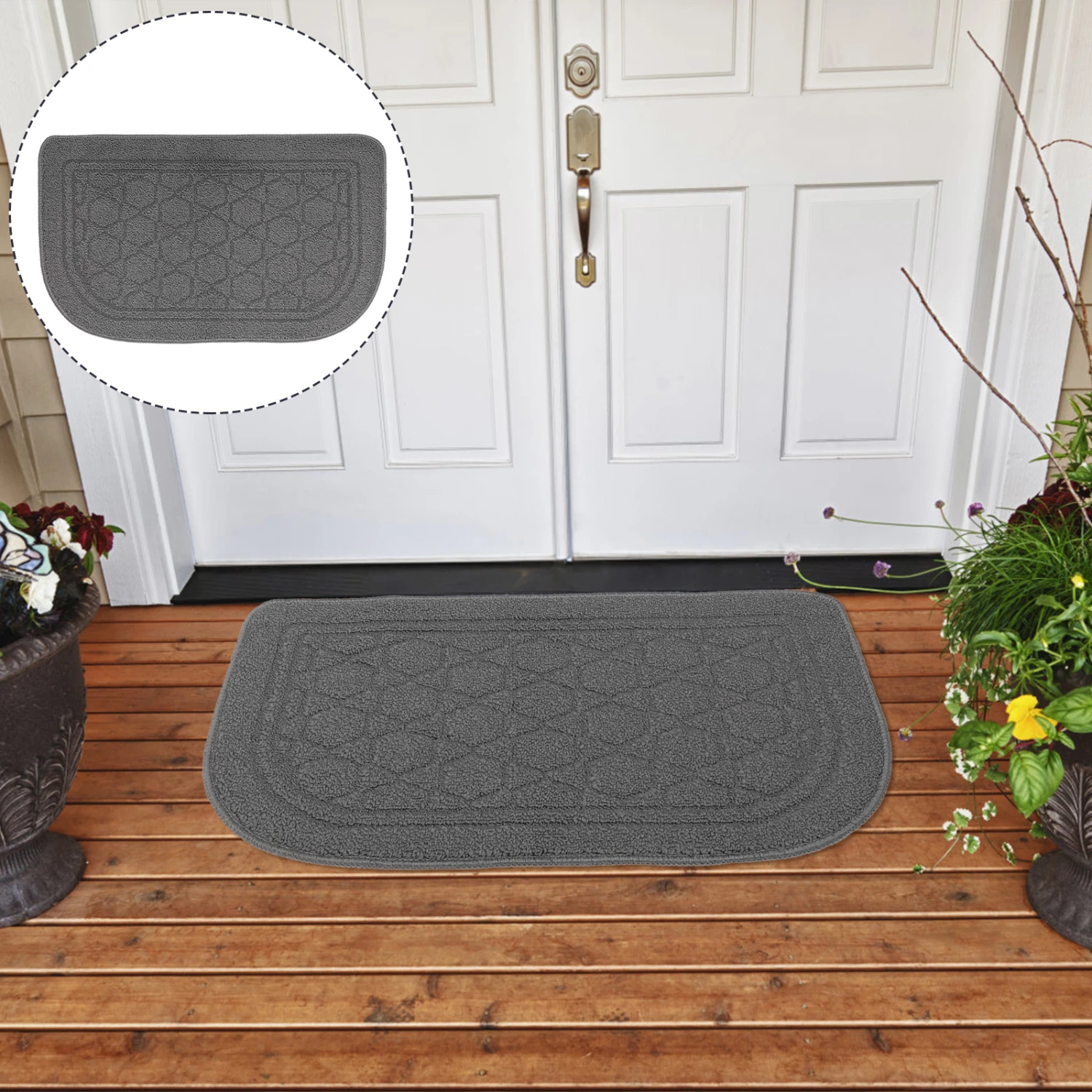 Floor Mat Water Absorbent Bathroom Rug Home Non-slip Bath Mat Front Door Mat for Entrance