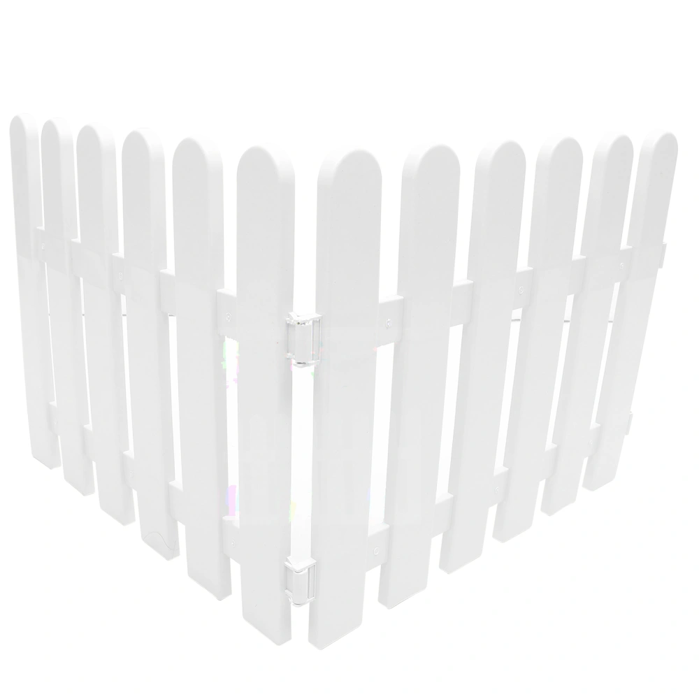 2pcs Plastic Garden Lawn Fence Landscape Fencing Ornamental Garden Border Panel