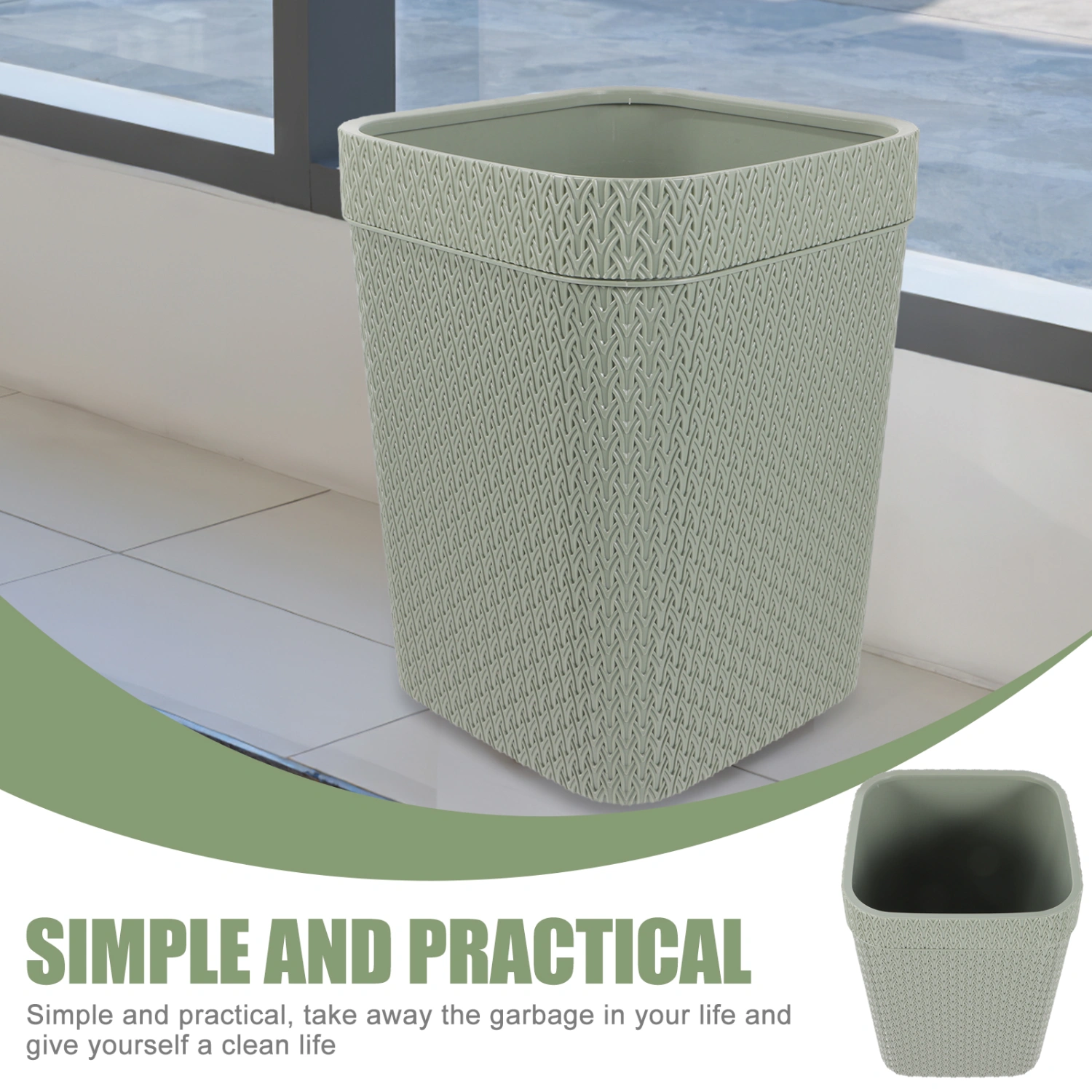 Decorative Garbage Container Paper Waste Container Trash Container Trash Storage Bin
