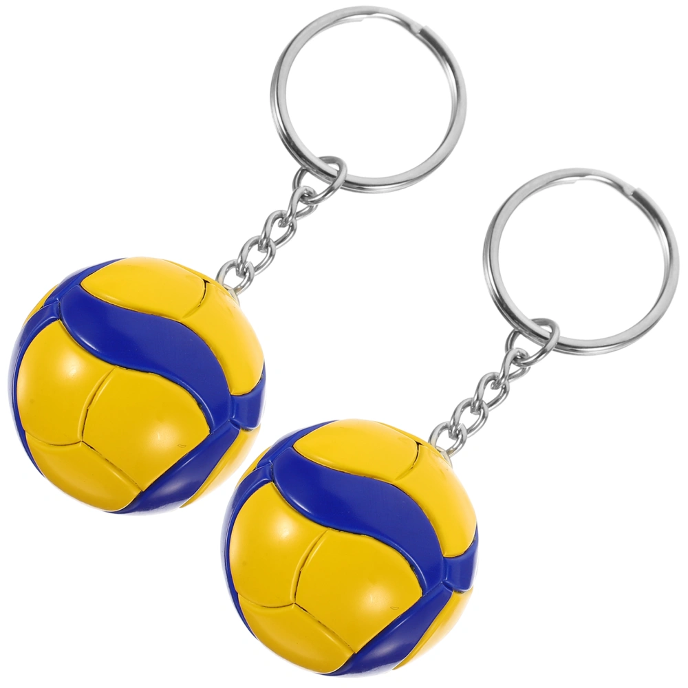 2Pcs Multi-function Key Chains Decorative Volleyball Keychains Portable Keychains