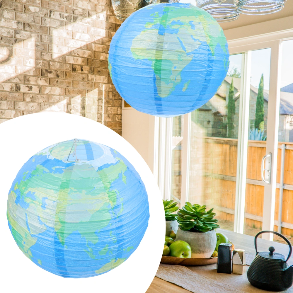 3pcs Earth Shaped Paper Lanterns Large Paper Lantern DIY Globe Paper Lantern  Party Decor