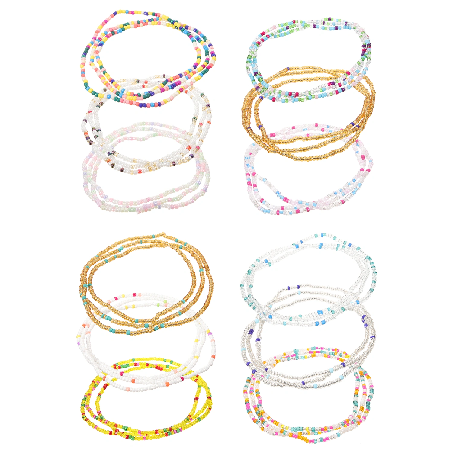 12pcs Waist Beads Women Waist Beads Body Chain Body Jewelry Waist Chains for Women