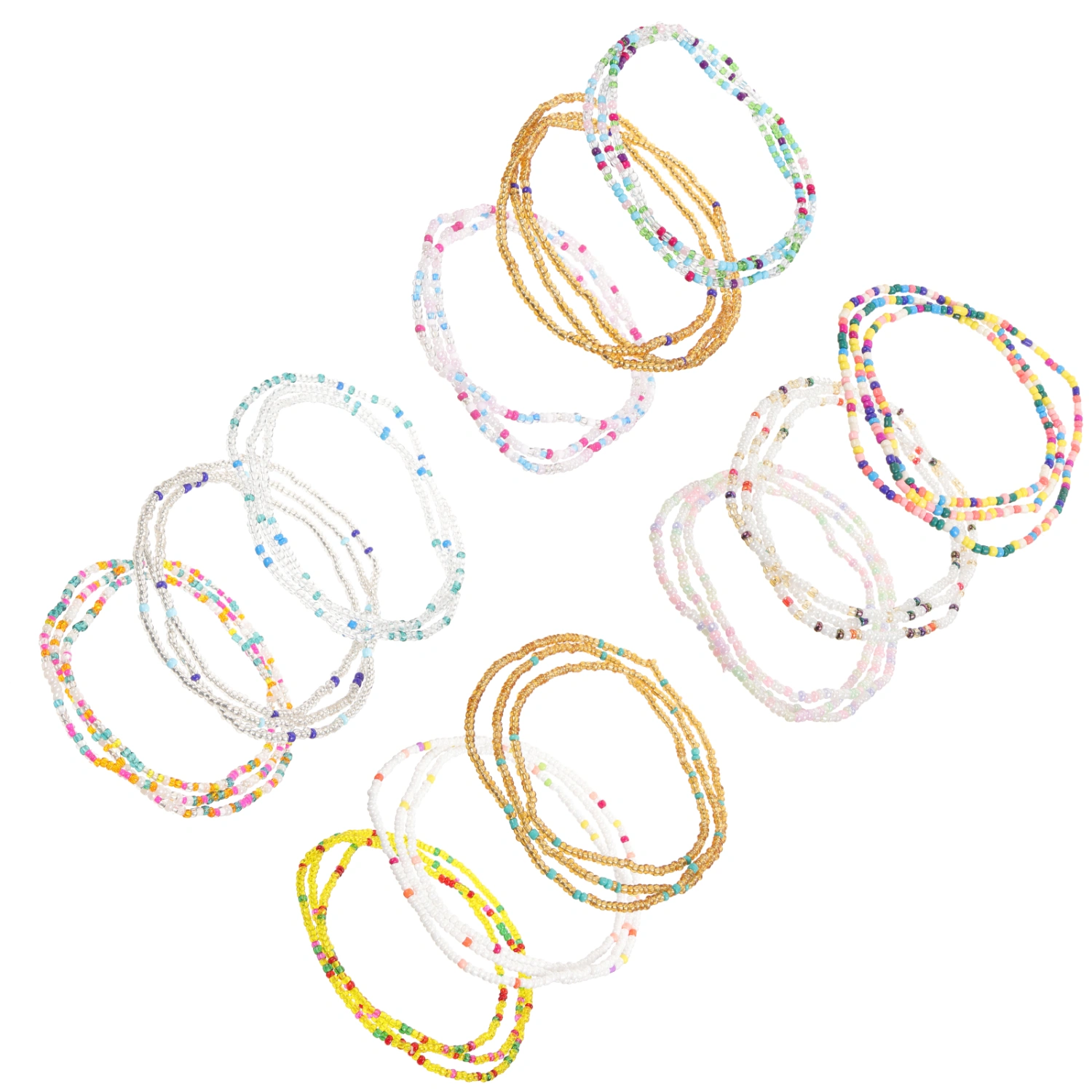 12pcs Waist Beads Women Waist Beads Body Chain Body Jewelry Waist Chains for Women