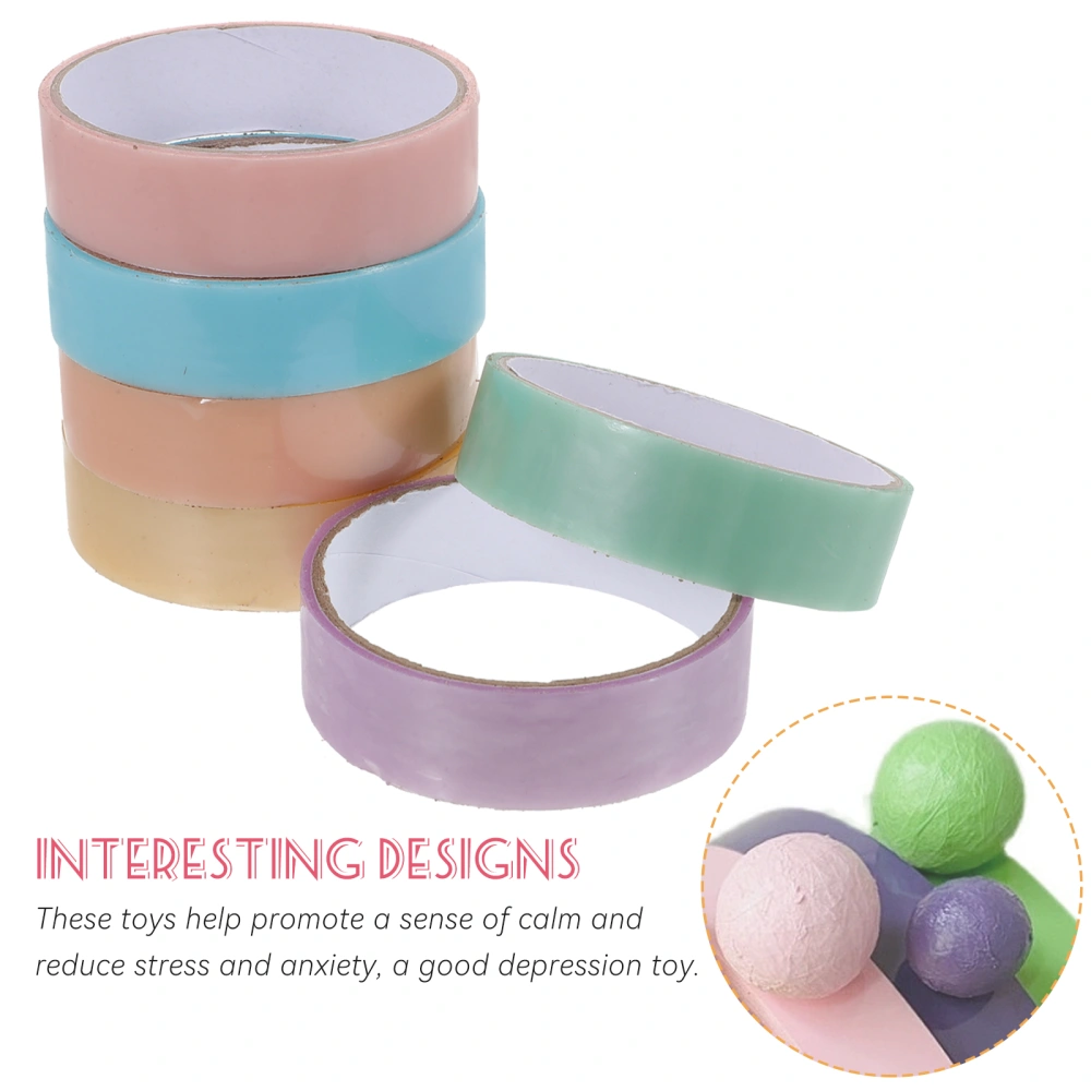 6 Rolls  Sticky Ball Tapes Adhesive Tapes Decompression Tape Educational Adhesive Tape