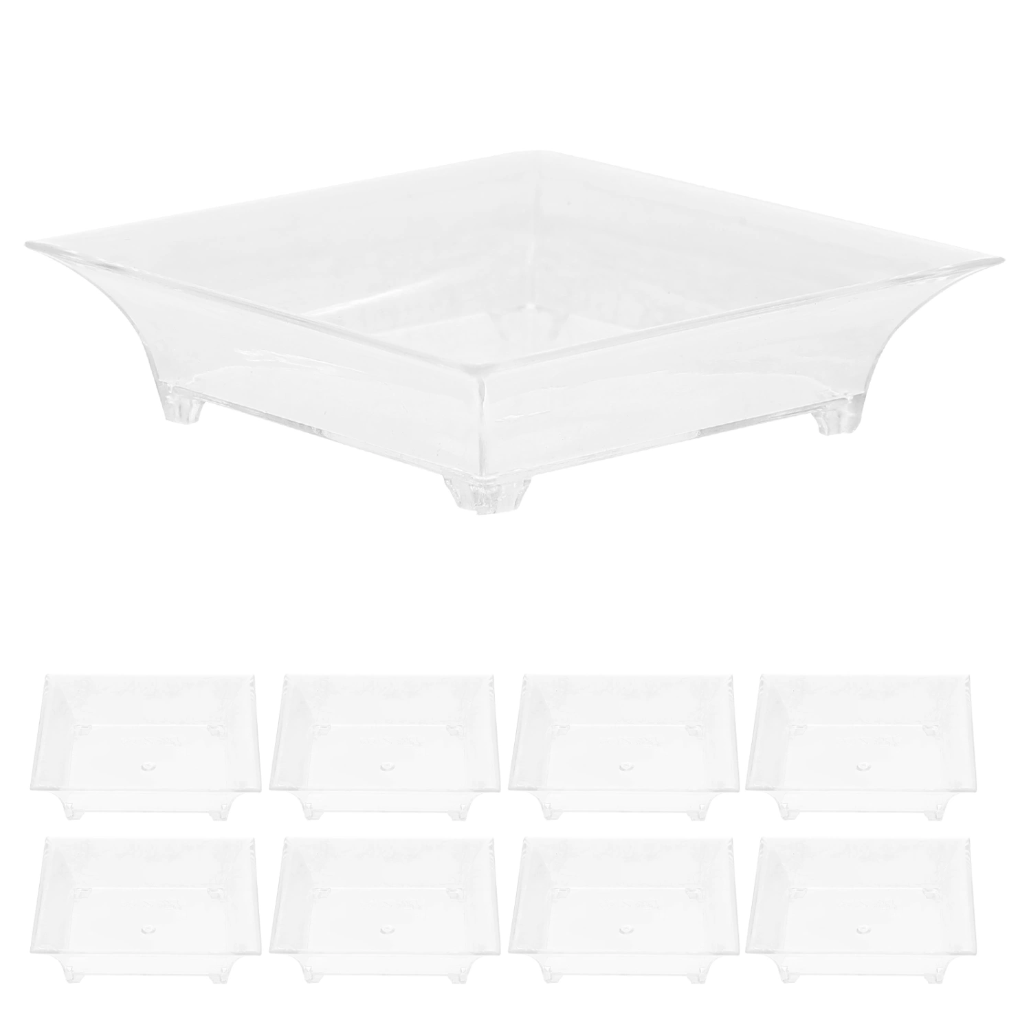 50pcs Outdoor Disposable Serving Trays Disposable Serving Plates Party Serving Plates