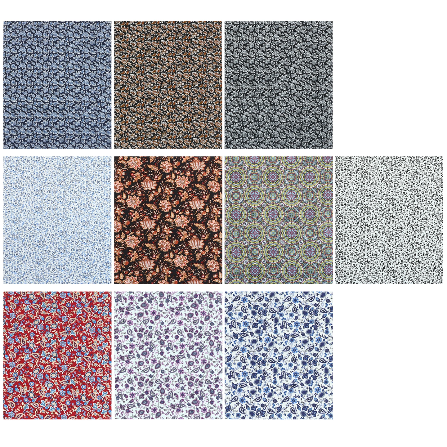 10pcs Quilt Fabric DIY Craft Fabric Embellishment Fabric Sewing Scrapbooking Fabric
