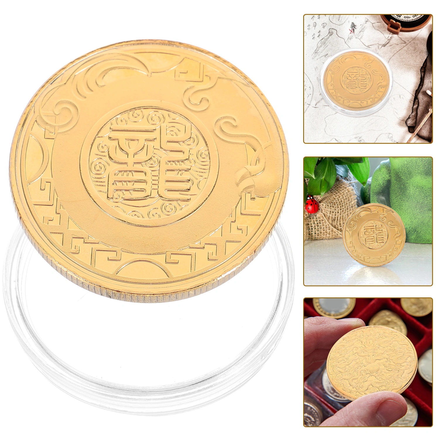 Year of Dragon Commemorative Coins 2024 Commemorative Dragon Coin New Year Gift