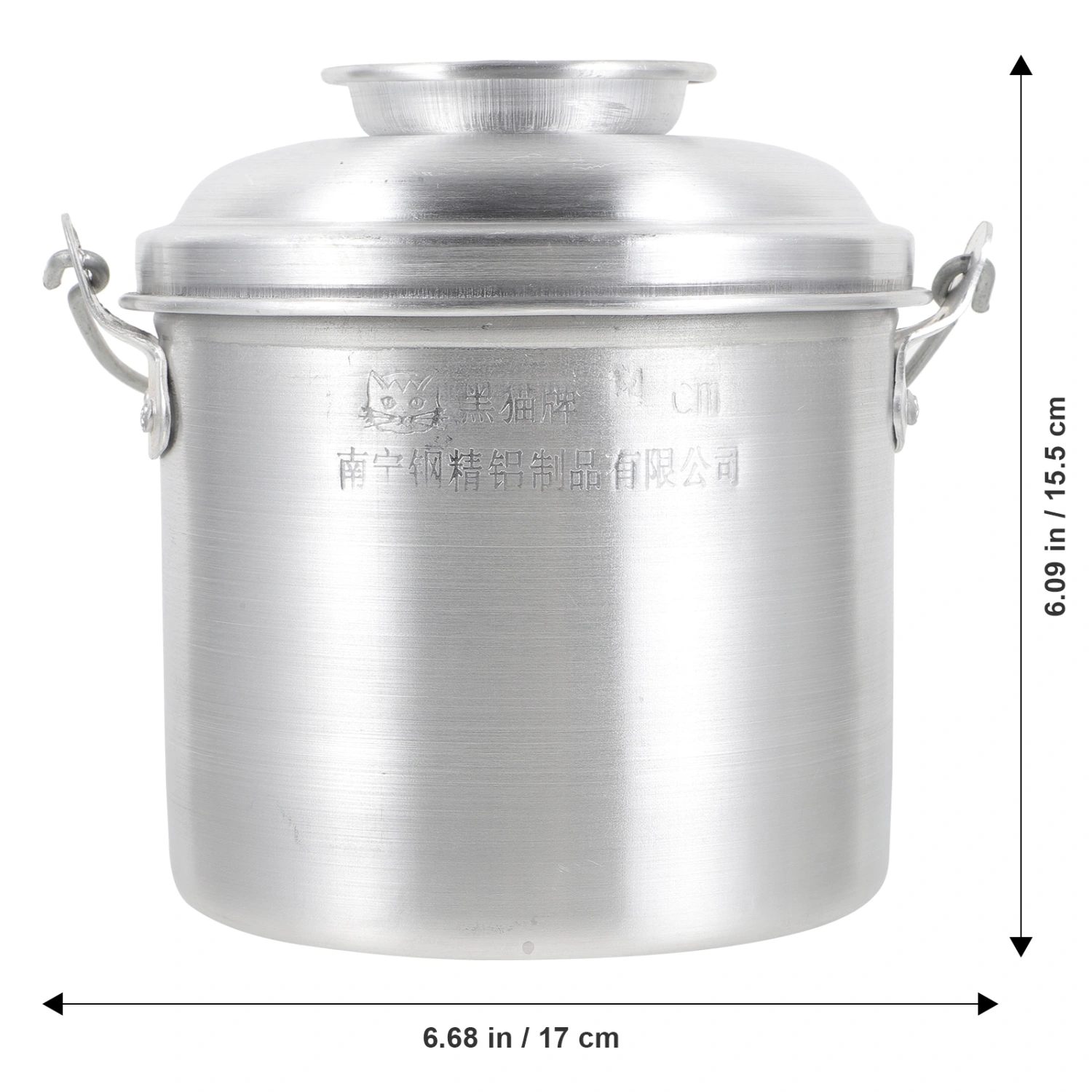 Round Lunch Box 2-Layer Camping Lunch Case Retro Lunch Box Aluminum Food Container