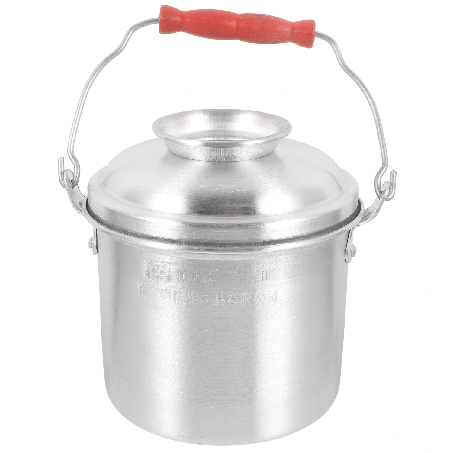 Round Lunch Box 2-Layer Camping Lunch Case Retro Lunch Box Aluminum Food Container