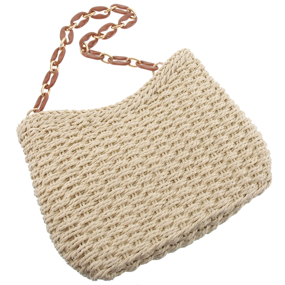 Women Shoulder Bag Woven Beach Bag Summer Beach Handbag Portable Tote Bag