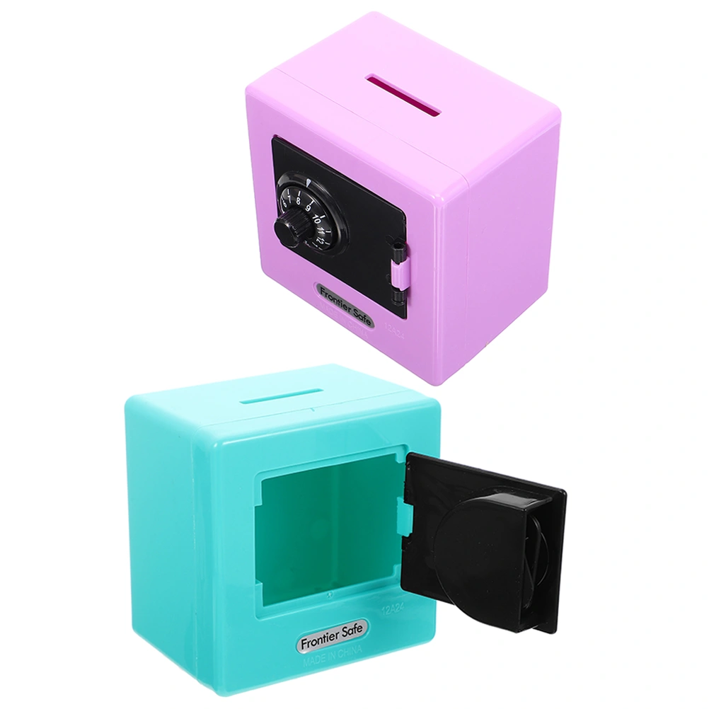 2pcs Multi-function Small Kids Safe Toy Toddler Coin Bank Safe Box Children Mini Money Container Children's Piggy Bank