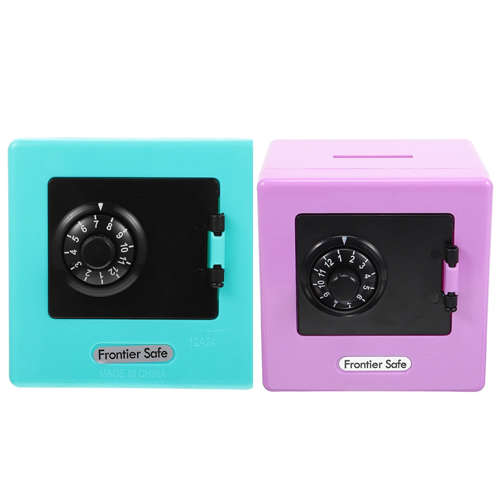 2pcs Multi-function Small Kids Safe Toy Toddler Coin Bank Safe Box Children Mini Money Container Children's Piggy Bank
