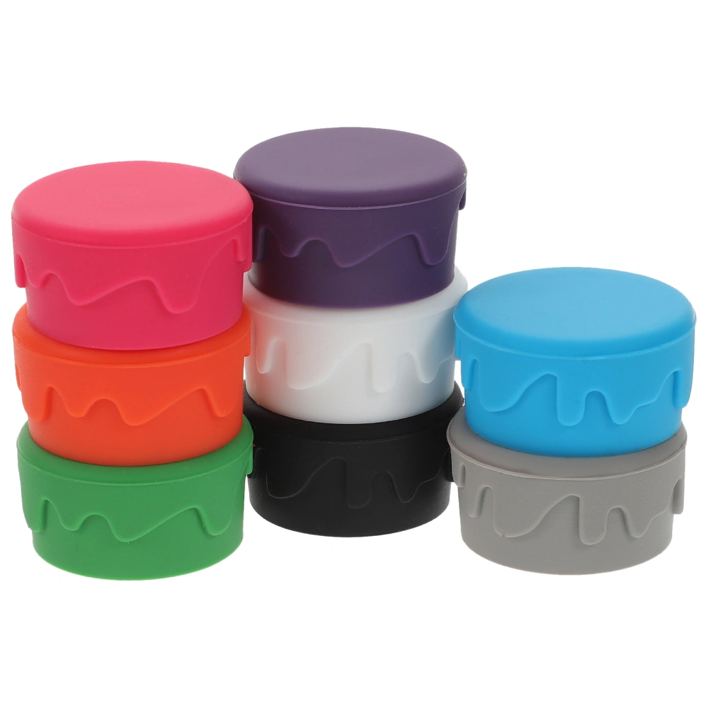 8pcs Wine Stopper Silicone Bottle Cork Seal Plug Cap Accessory for Wine Saver