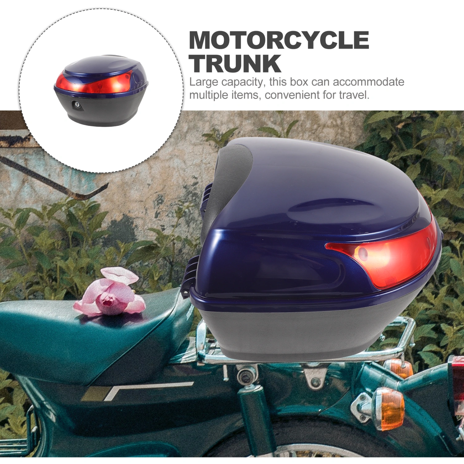 Motorcycle Trunk Scooter Trunk Tail Box Motorcycle Luggage Case Motorbike Storage Box