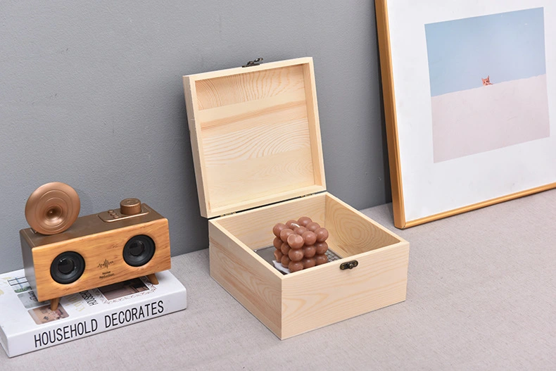 Natural Wooden Box Household Trinket Storage Box Wear-resistant Wooden Jewelry Container
