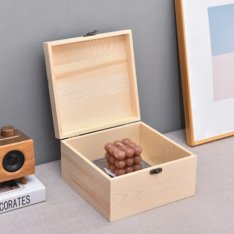 Natural Wooden Box Household Trinket Storage Box Wear-resistant Wooden Jewelry Container